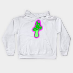 Green Trippy Mushroom Kids Hoodie